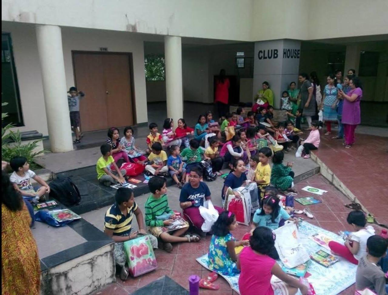 Children engaged in art activities