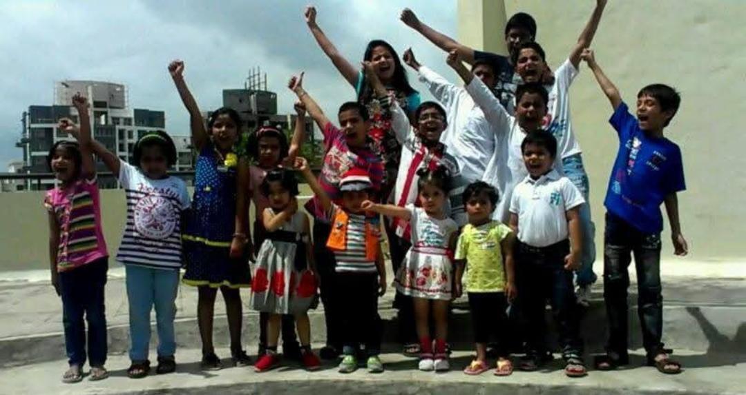 Viksit Youth team celebrating together